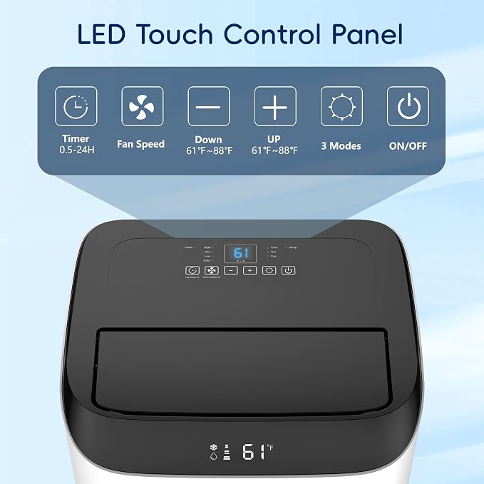 14000 BTU Portable Air Conditioners, Dehumidification, Sleep Mode - Image 4