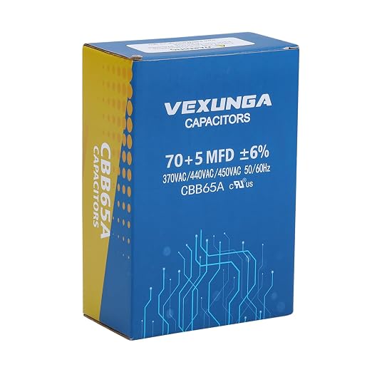 VEXUNGA 70/5 uF 70+5 MFD 370V 440V 450V Oval Dual Run Start AC Capacitor 70 5 - Image 6