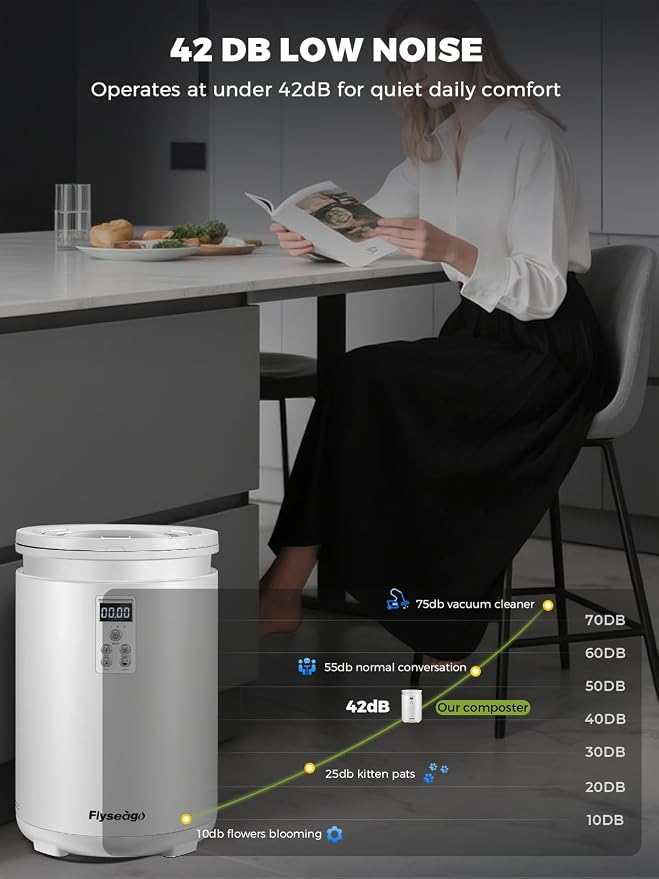Electric Composter for Kitchen Smart Odorless Countertop Compost Bin Machine - Image 6