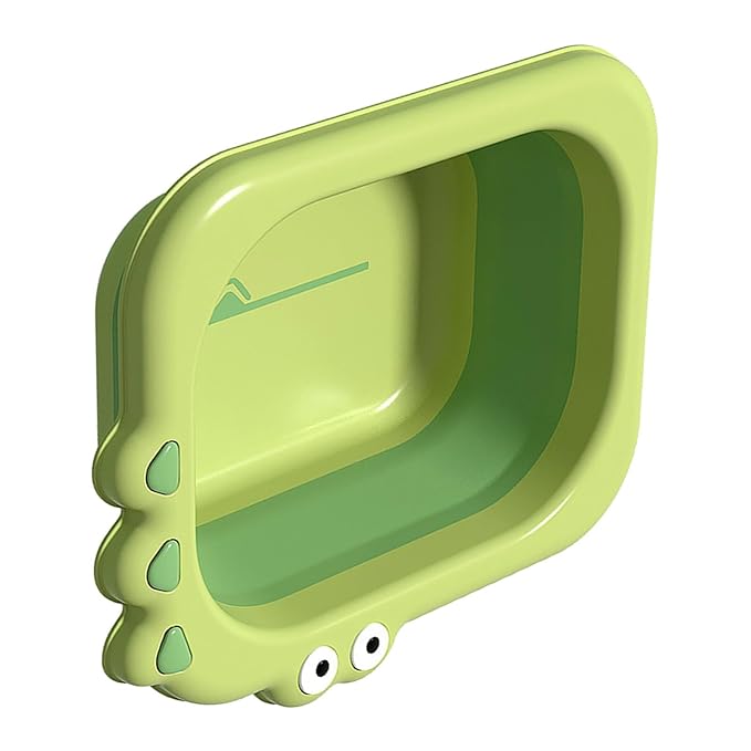 Alasum Foldable Wash Basin Thickened Washbasin for Newborns, Green Collapsible Bath Tub Suitable for Boys and Bathing