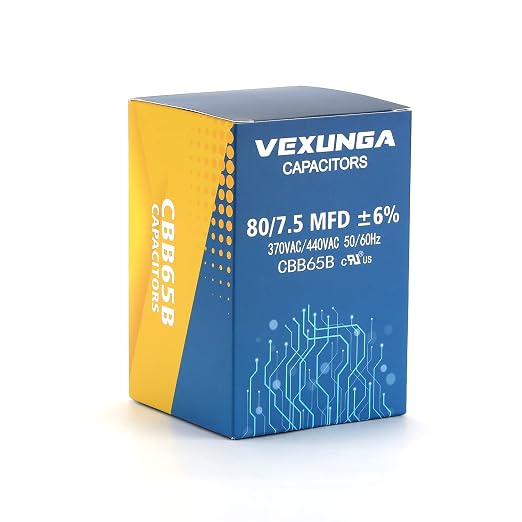 VEXUNGA 80/7.5 uF 80+7.5 MFD 370V or 440V Dual Run Start Round A/C Capacitor - Image 5