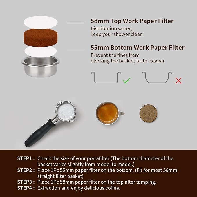 watchget 58mm Espresso Paper Filters - Image 4