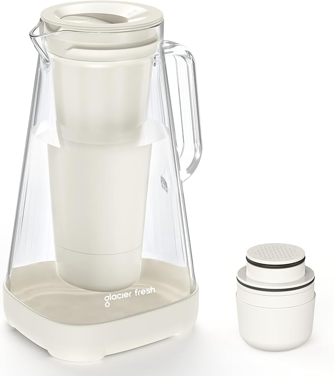 GLACIER FRESH Glass 10 Cup Water Pitcher by GLACIERFRESH