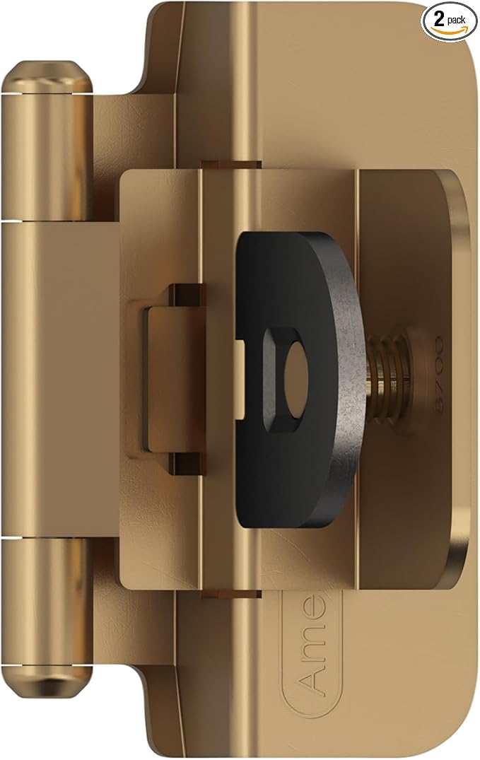 Amerock BPR8700CZ | Cabinet Hinge | 3/8 inch Inset Double Demountable | by Amerock