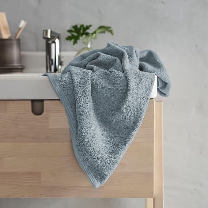 Delara 100% Organic Cotton Towels 650 GSM Plush Feather Touch Quick Dry Towel, 6-Piece Towel Set GOTS Certified, Oeko-Tex Green Certified, 1 Bath Towel, 1 Bath Sheet, 2 Hand Towels & 2 Wash Cloths
