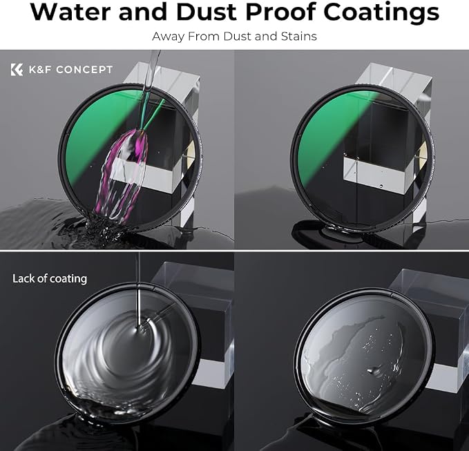 K&F CONCEPT 77mm ND8 Lens Filter and CPL Circular Polarizing Filter 2 in 1 - Image 4