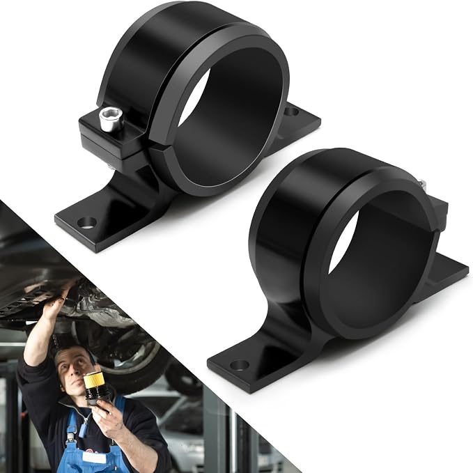 2 Pcs Universal Car Fuel Pump Fuel Filter Mounting Bracket Aluminum Clamp Holder - Image 7