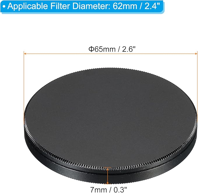 PATIKIL 62mm Lens Cap, Camera Lens Cap Cover Universal Front Metal Lens Filter - Image 2
