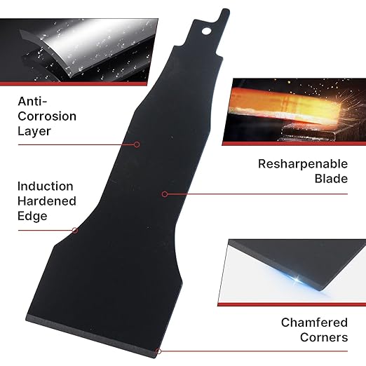 1-3/16''(30mm) HCS Reciprocating Saw Blade, Saber Shovel Length Cleaning Tool for Removing Tile Grout Glue Gaps