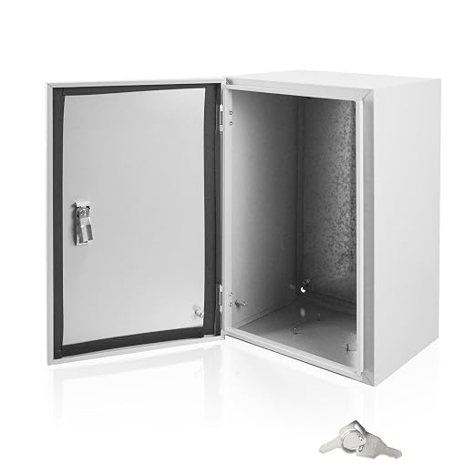 Electrical Box 20 x 12 x 10 Inch Indoor Outdoor Electrical Enclosure Box Steel by Fsehyue