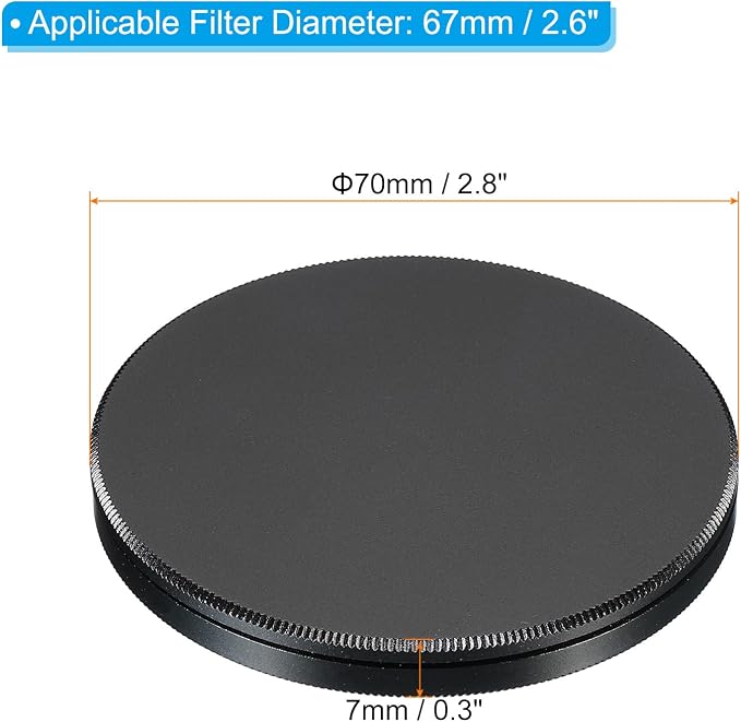PATIKIL 67mm Lens Cap, 2 Pack Camera Lens Cap Cover Universal Front Metal Lens - Image 2