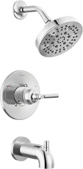 Delta Faucet Saylor 14 Series Chrome Tub and Shower Faucet Combo, Bathtub and Shower Trim System, Shower Trim Kit, Bathtub Faucet Set, Shower Tub Faucet, Chrome T14435 (Valve Not Included)