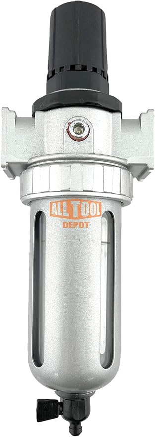 1/2" NPT Mid Flow Compressed Air In Line Filter Regulator Combo Piggyback - Image 5