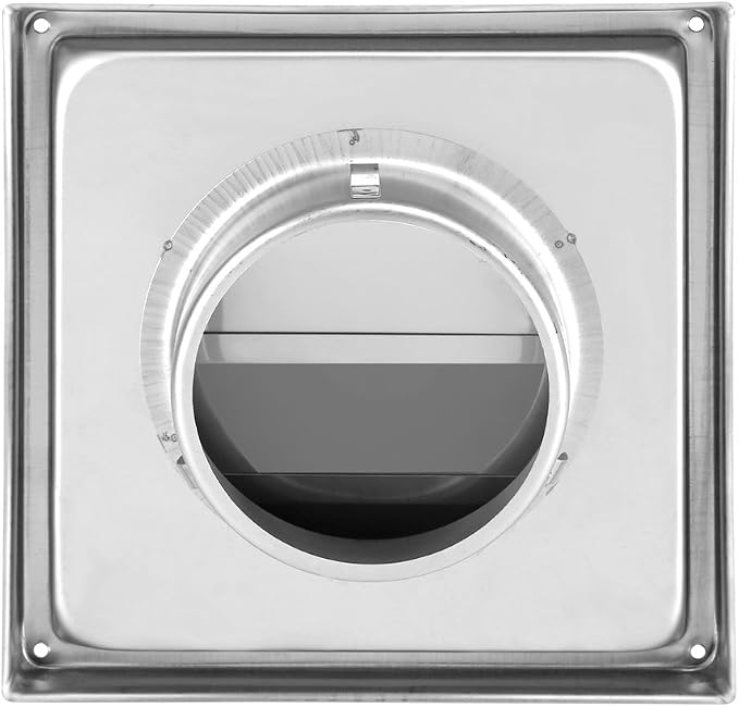 Extractor Fan Outlet, 100mm Stainless Steel Wall Air Vent Outdoor Filter Square - Image 8