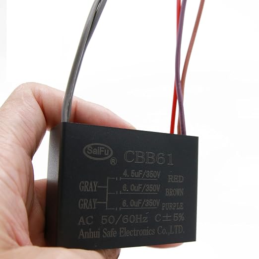 CBB61 Capacitor 4.5uf+6uf+6uf 350V AC Ceiling Fan 5 Wire 50/60Hz - Image 4