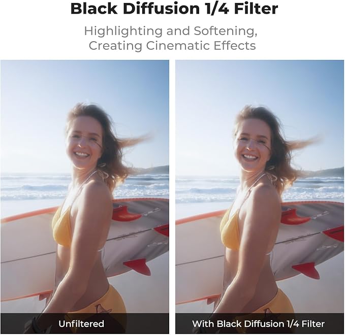 K&F CONCEPT Snap On Black Diffusion 1/4 Filter Compatible - Image 3