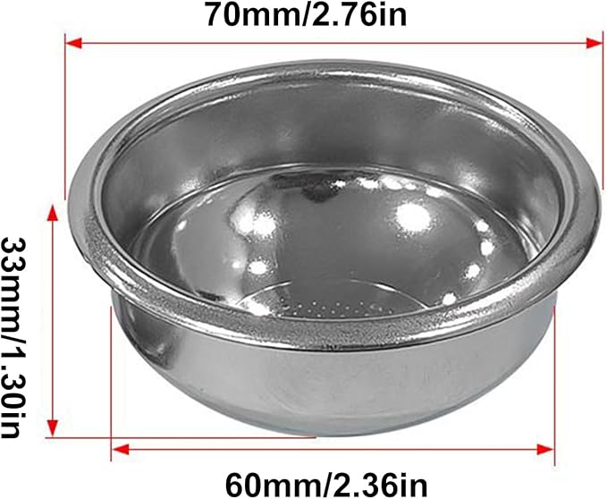 58mm Portafilter Basket, Even Extraction Design, 304 Stainless Steel, Coffee - Image 5
