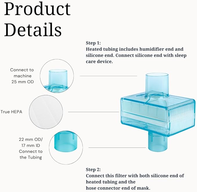 Nispira CPAP Inline HEPA Filters, Compatible - Image 3