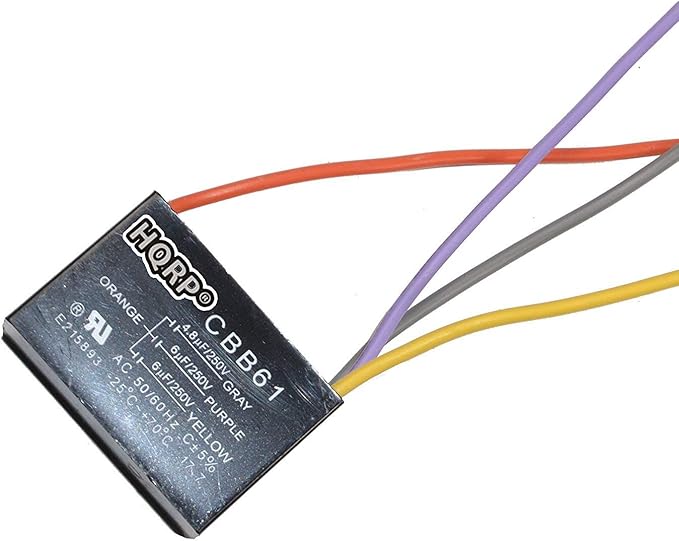 HQRP Capacitor Compatible with Hampton Bay Ceiling Fan 4.8uf+6uf+6uf 4-Wire UL by HQRP
