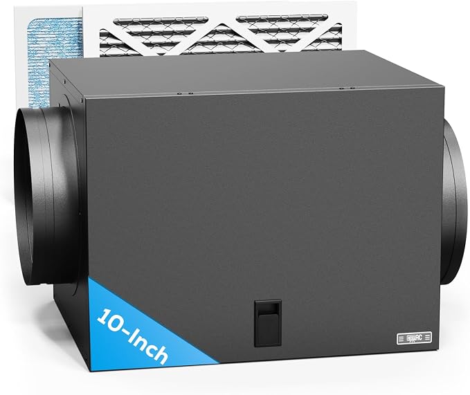 Filter Box 10 inches with Efficient Box Fan Filter, Duct Filters Box by AITECAC
