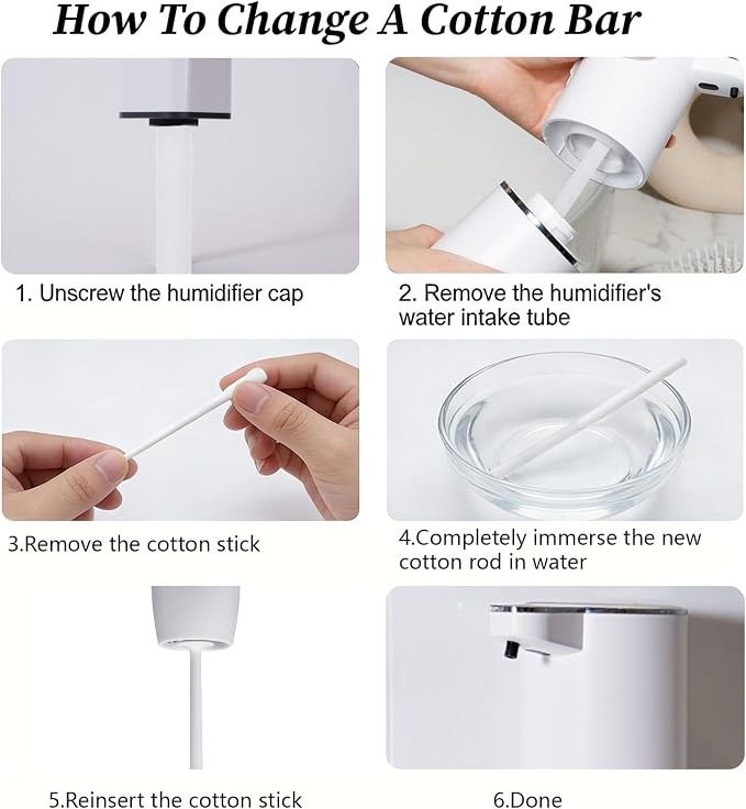 50PCS Humidifier Stick Filter Refill, 0.3"×4" Mini Air Diffuser Pure Wicks - Image 7