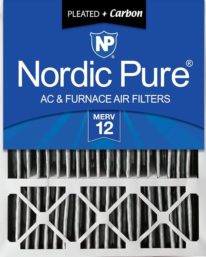 Nordic Pure 20x25x5 Lennox X6673 X6675 Replacement Ã‚ MERV 12 Pleated + Carbon by NordicPure