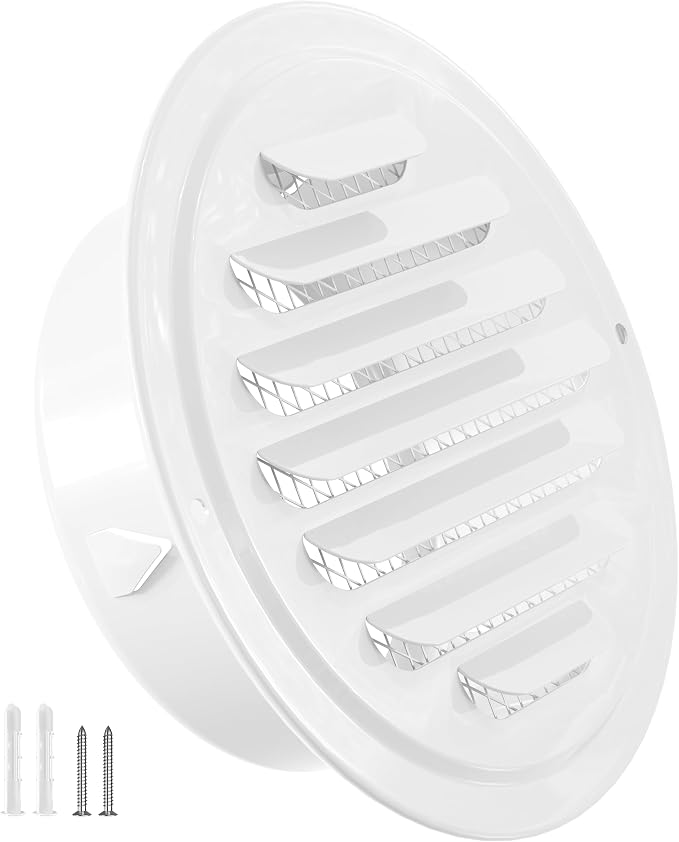 HG Power 4 Inch Soffit Vents, Metal Round Vent Cover by HGPOWER