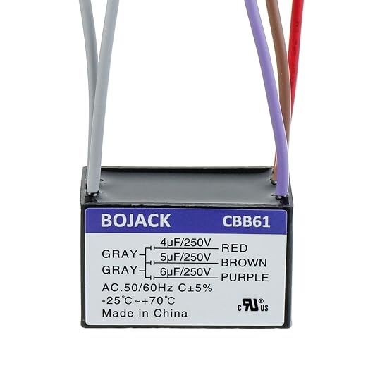 BOJACK CBB61 4uF+5uF+6uF 250V AC Ceiling Fan Starting Capacitor by BOJACK