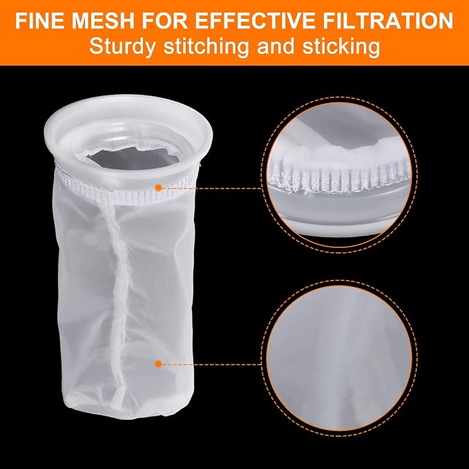 PATIKIL 4" IBC Lid Filter 2 Pack 210mm Long Washable Nylon Fine Mesh Filter IBC - Image 4