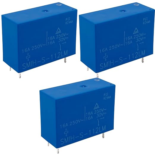 SMIH-S-112LM 12V DC 4-Pin PCB Power Relay 16A 250VAC/30VDC Replacement by Sonzrod