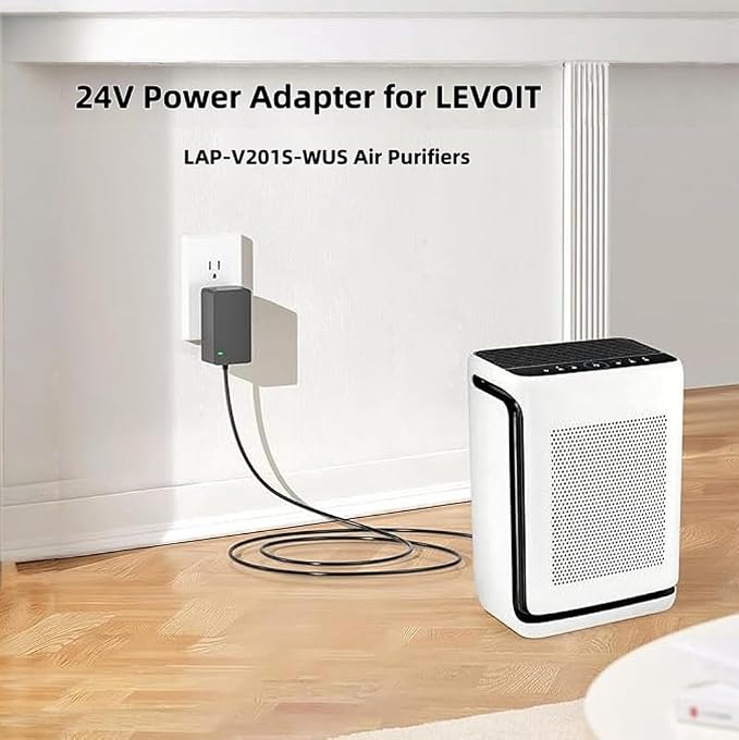 LEVOIT 24V 2.5A Power Adapter for Air Purifiers, Replacement Charger for Vital - Image 2