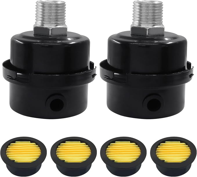 2 Pcs Air Compressor Silencer, 1/2 Inch Thread Intake Filter Muffler, 20 mm Air - Image 2
