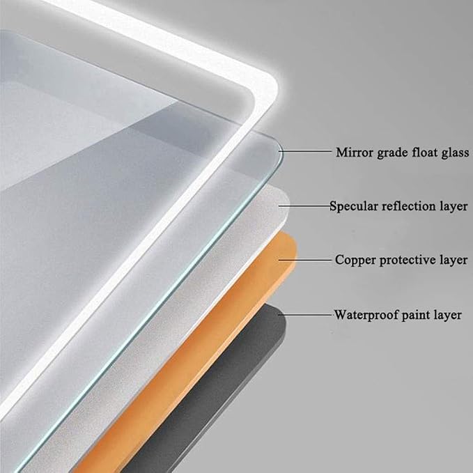 600 x 800mm LED Wall Mounted Bathroom Mirror - Image 4