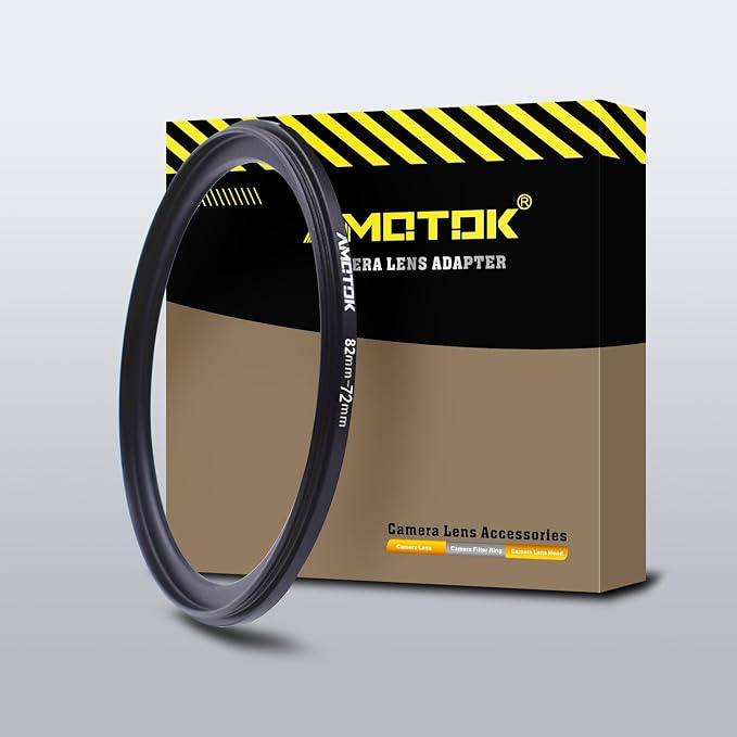 82mm Lens to 72mm Camera Lens Adapter, 82mm to 72mm Filter Step-Down Ring by AMOTOK