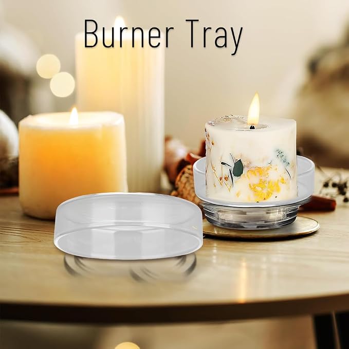 Replacement Wax Warmer Dish, Round Glass Dish Wax Melt Candle Warmer Bowl Plate - Image 6