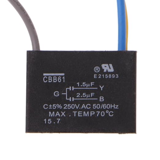1PCS Black CBB61 1.5uF+2.5uF 3 Wires 250V 50/60Hz Capacitor - Image 7