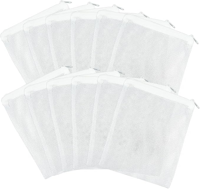 12 Pcs Fish Tanks Filter Media Bags, Aquarium Filter Media Bags by WelcometotheTEXNINC