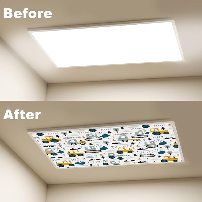 4 Pcs Fluorescent Light Covers for Ceiling Lights Construction Vehicle - Image 4