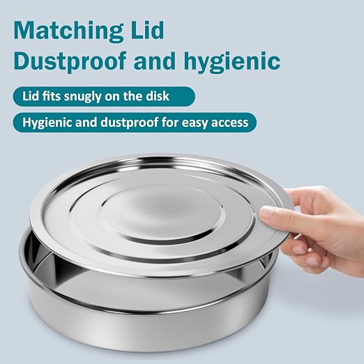 Lab Sieves Pan with Lid, LVDALAB All 304 Stainless Steel Test Sieve, Sample - Image 2