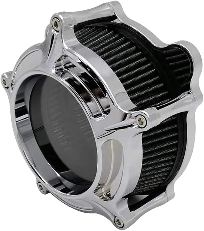 Harley Air Cleaner Chrome See Through Intake Filter Kit Cnc Cut by Unknown