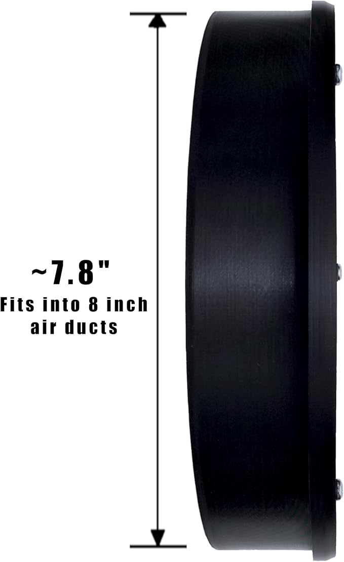 8 inch Air Duct Screen with Replaceable Carbon Filter - Image 3
