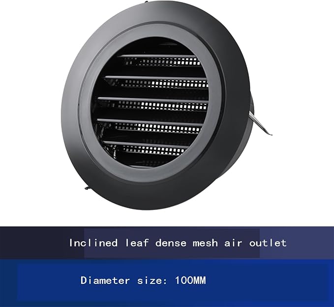 High-Efficiency Fresh Air System Accessories, 75mm Round Black and White ABS - Image 2