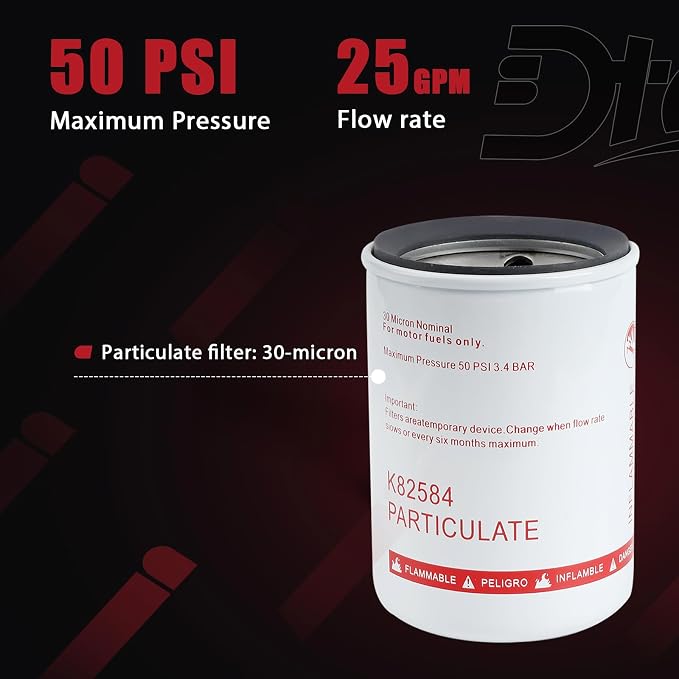 30 Micron Spin-on Fuel Filter Element, 25 GPM Diesel Gasoline Compatible - Image 4
