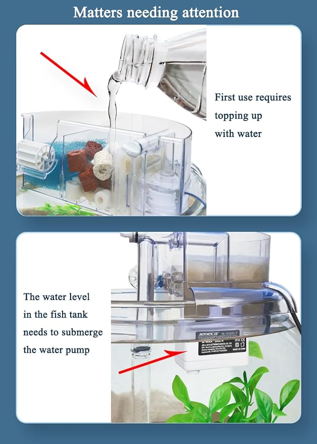 Circular Fish Tank Filter, Aquarium Hang on Filter, Small Fish Tank - Image 6