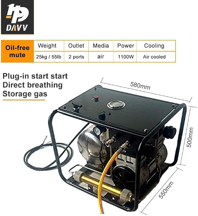 110V 1100W for Scuba Hookah Diving Air Compressor 115 PSI Electronic Pump - Image 4