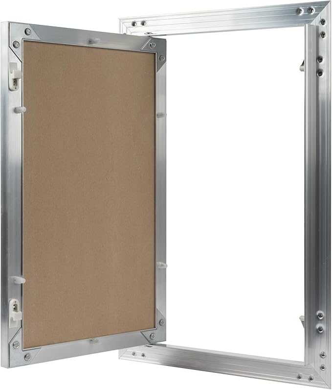 10" x 16" Inch Aluminum Drywall Access Panel - Service Shaft Door - Plumbing, Electricity, Heating, Alarm Wall Inspection hatch for Drywall - Bathroom Service Access Hole Cover
