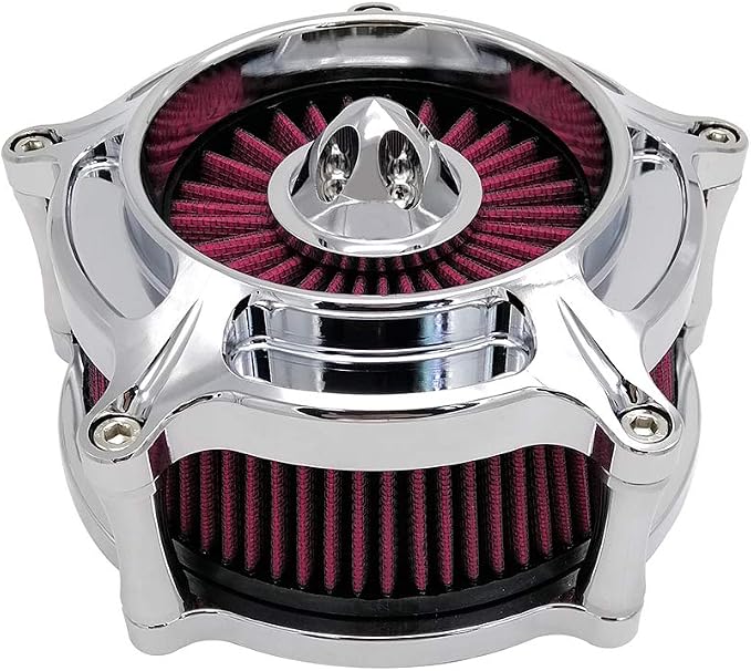 Harley Air Cleaner Turbine Intake Chrome Filter Kit Cnc Cut - Image 3