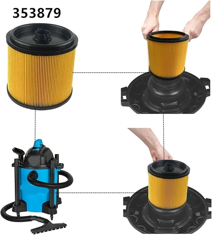353879 STANDARD CARTRIDGE Vacuum HEPA FILTER .Compatible - Image 6