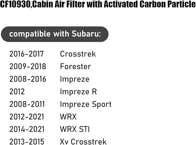 CF10930, Cabin Air Filter with activated carbon particle - Image 5
