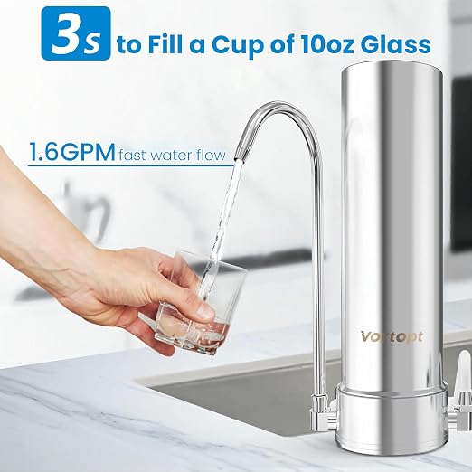 Vortopt F7 Countertop Water Filter System, Rapid Flow, 6-8Months or 8000 - Image 4